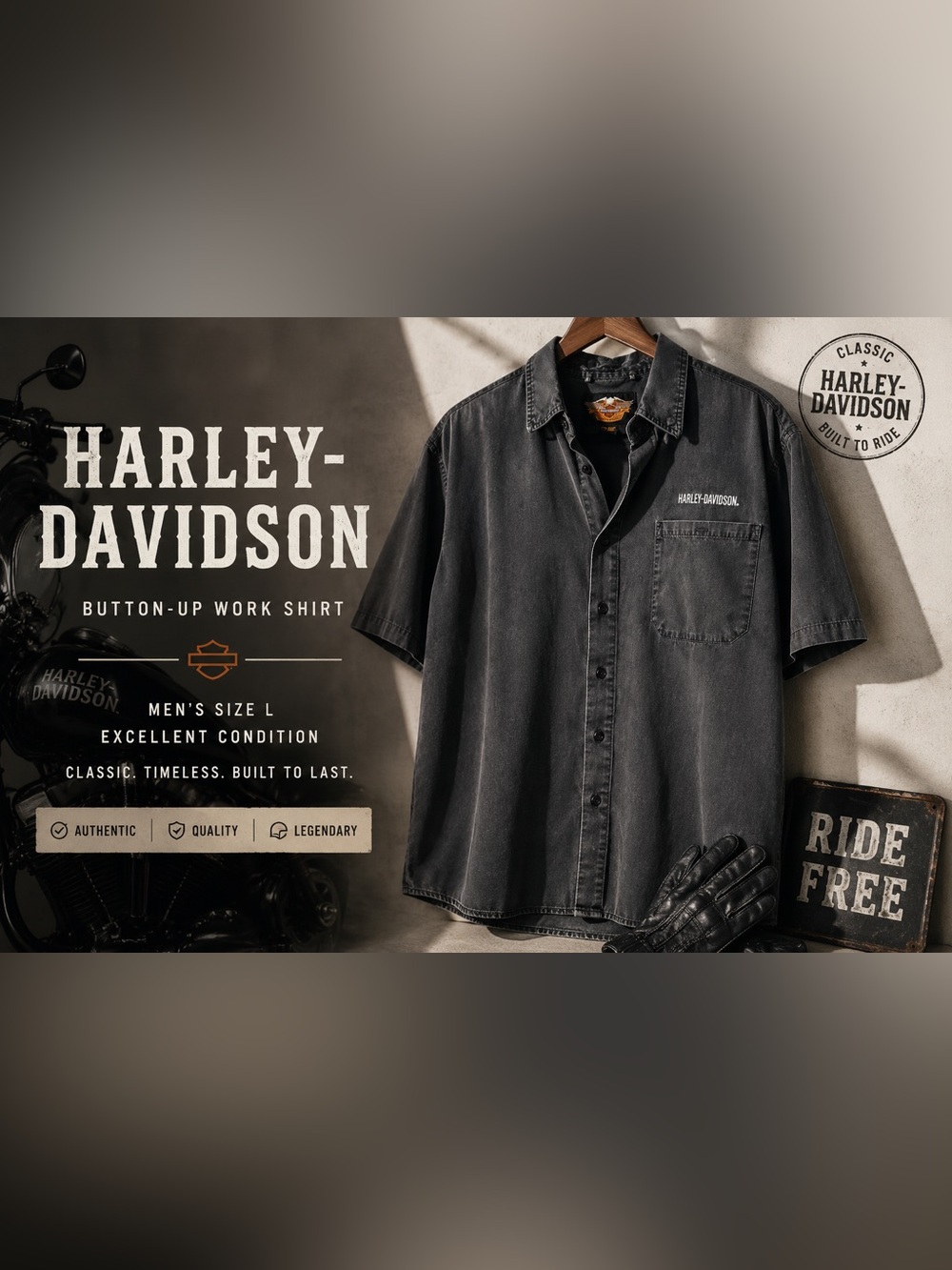 🔥 Harley-Davidson | Men’s Large | Excellent Condition